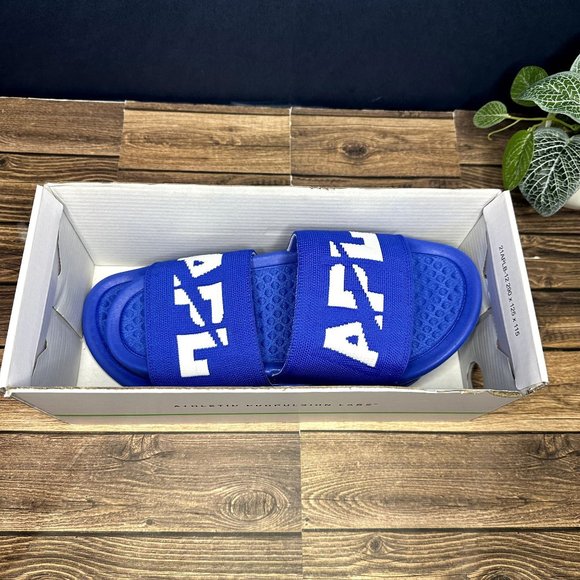 APL Men's Big Logo Techloom Slide NWT *IN BOX* Size 7 (Cobalt/White) - Picture 2 of 14